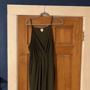 Elegant Olive Green Women's Jumpsuit